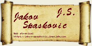 Jakov Spasković vizit kartica